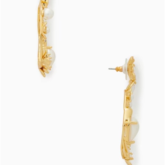 New Kate Spade Spring Scene Flower Hoop Earrings - Picture 8 of 17